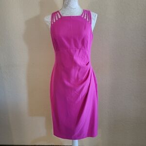 Vince Camuto Hot Pink Sleeveless Sheath Sz 6